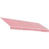 hliofuir Tessuto per tenda da sole, 430 x 295 cm, colore rosso e bianco | Resistente parasole in poliestere per terrazza e balcone, adatto per telai da 450 x 300 cm.