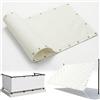 AJALGZ Frangivisto Balcone 0.55x2.5m Bianco - Telo Copri Ringhiera Impermeabile e Antivento, Protezione Privacy e UV con Occhielli e Fascette per Ringhiere, Terrazza e Giardino
