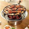 Baffect Griglia a carbone Coreano Barbecue Grill Portatile in Acciaio Inox Antiaderente Stufa a carbone per Campeggio Esterno Barbecue Grill 34,8 cm Piccola Griglia di Cottura Esterna