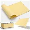 AJALGZ Frangivisto Balcone 0.5x2.5m Giallo - Telo Copri Ringhiera Impermeabile e Antivento, Protezione Privacy e UV con Occhielli e Fascette per Ringhiere, Terrazza e Giardino