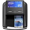 Stanew Rilevatore Banconote False 2in1, Compatto, per Euro, Sterline e Dollari | Per negozi, uffici e banche. Rilevamento sicuro Euro, Sterline, Dollari. Alimentazione: batteria o cavo.
