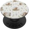 Cozy Countryside Farm Life Design Studio Longhorn Mucca Vitello Polli Casale Occidentale Acquerello PopSockets PopGrip Adesivo