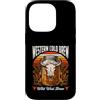 Western Cold Brew Coffee Custodia per iPhone 14 Pro Cowboy del caffè della birra fredda occidentale