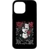 Creepy Goth Horror Anime By Tokyo-Waves Custodia per iPhone 13 Pro Max Giapponese Horror Anime Manga Y2K Hannya Oni Maschera Ragazza Goth