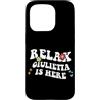 Personalized First Name outfit For Women Custodia per iPhone 15 Pro Retro Groovy Relax GIULIETTA Is Here Funny Mother's Day Nome