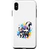 Simpatici Animali della Foresta Acquerel Custodia per iPhone XS Max Simpatica Moffetta Acquerello Schizzi Colorati