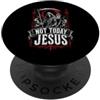 Dark Occult Horror Graphics Not Today Jesus Occult Horror Graphic Halloween Witchcraft PopSockets PopGrip Adesivo