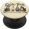 Halloween in October Divertente pulcino di pollo o pollo di Halloween PopSockets PopGrip Adesivo