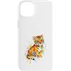 Simpatici Animali della Foresta Acquerel Custodia per iPhone 14 Plus Simpatica Tigre Cucciolo Acquerello Schizzi
