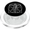 Saxophone Player Classical Jazz Art Vitruvian Man Saxophonist Da Vinci Jazz Music PopSockets PopGrip per MagSafe