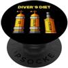 Whiskey Lover Divers Diet Scuba Diver Ap Divers Diet Whiskey Lover Scuba Diver Apparel Funny Diving PopSockets PopGrip Adesivo