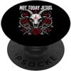 Dark Occult Horror Graphics Not Today Jesus Occult Horror Graphic Halloween Witchcraft PopSockets PopGrip Adesivo