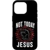 Dark Occult Horror Graphics Custodia per iPhone 16 Pro Not Today Jesus Occult Horror Graphic Halloween Witchcraft