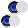 Pyle Altoparlanti Auto 2 Vie da Incasso 20,3 Centimetri, Speaker 300 Watt, Coppia Casse Audio da Parete/Soffitto, Tweeter a Cupola in Seta da 2,5 Centimetri, Controllo Treble Regolabile