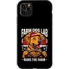 Labrador Farm Herding Dog Custodia per iPhone 11 Pro Max Farm Dog Lab Runs The Farm Labrador divertente