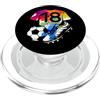 COOL SOCCER DESIGNS AND OUTFITS NUMERO 18 ANNI CALCIO 18° COMPLEANNO PopSockets PopGrip per MagSafe