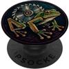 Tradesman Toad Builder Handyman Designs Falegname Frog Lama per sega circolare Linocut PopSockets PopGrip Adesivo