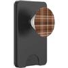 Autunno autunno moda plaid scozzese flan Modello estetico scozzese marrone beige per donne e ragazze PopSockets PopWallet per MagSafe