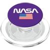 Nasa Felpa NASA con logo Worm e bandiera americana PopSockets PopGrip per MagSafe