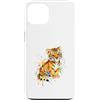 Simpatici Animali della Foresta Acquerel Custodia per iPhone 13 Simpatica Tigre Cucciolo Acquerello Schizzi