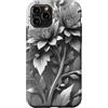 Floral Silver Flower Gifts Custodia per iPhone 11 Pro Ramo Fiore Argento Ramo Rilievo Elegante Botanico