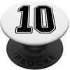 Sports Team Halloween Football Group Cos #10 Nero Outline Numero 10 Sport Fan Jersey Stile PopSockets PopGrip Adesivo