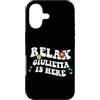 Personalized First Name outfit For Women Custodia per iPhone 17 Retro Groovy Relax GIULIETTA Is Here Funny Mother's Day Nome