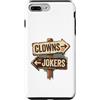 Retro Nostalgia Novelty Graphic Designs Custodia per iPhone 7 Plus/8 Plus Cartello vintage con clowns to the right jolly to the left