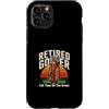 Sunset Retro Golf Retirement Custodia per iPhone 11 Pro Golfista in pensione a tempo pieno sul verde