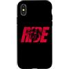 Teschio Moto Biker Studio Custodia per iPhone X/XS Teschio Moto Biker Scheletro Motociclista Grafica