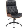 CLP Portafazzoletti in legno Martil, contenitore decorativo per fazzoletti, scatola in bambù per bagno, cucina, ufficio Colore:nero