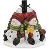 COSE DA CASA Base per Albero di Natale con Pupazzi di Neve e Pacco Regali Decorativo Supporto Natalizio Stabile in Resina Porta Albero per Decorazioni Natalizie