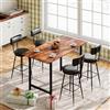 FEEOHOME Set di 4 sedie da bar, imbottite, sgabelli da bar, sgabelli alti moderni, capacità di carico massimo 136 kg e altezza 65 cm, sedia da cucina per sala da pranzo, ufficio, nero