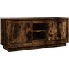 vidaXL Mobile TV Rovere Fumo 102x35x45 cm in Legno Multistrato