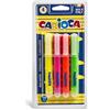 Carioca a11100012 Memory - Confezione da 4 evidenziatori fluorescenti, Multicolore