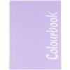 Colourbook Spiralato Pastel - Quaderno Formato A4 Con Fori e Microperforazione, 160 pagine, 70 g/m², Quadretti 5 millimetri lilla