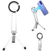 GZWY Treppiede magnetico per cellulare in alluminio integrato allungabile per smartphone, pieghevole, mini selfie stick tripod, moschettone a forma di supporto rapido Tripod per smartphone (B)