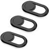 CloudValley Webcam Cover 3-Pack, aggiornata 2020 per computer portatile, scorrevole orizzontale, Webcam Cover per MacBook Pro, MacBook Air, laptop, iMac, iPad, Prvacy, colore: Nero
