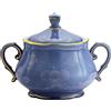 GINORI 1735 ZUCCHERIERA PER 6, ORIENTE ITALIANO BLU PERVINCA, FILO ORO
