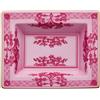GINORI 1735 SVUOTATASCHE RETTANGOLARE 15X19, ORIENTE ITALIANO ROSSO PORPORA, FILO ORO