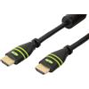 Techly 304697 Cavo HDMI High Speed con Ethernet A/A M/M con Ferrite 2m Nero