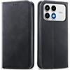 MOJIA Cover per Xiaomi Poco F9 Pro, Custodia Folio Portafoglio in Pelle PU [chiusura magnetica], Case a Libro con Guscio Interno in TPU, Supporto per Carte.. Nero