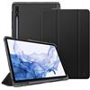 FINTIE Custodia per Samsung Galaxy Tab S8 / Tab S7 (2022/2020) 11 Pollici | con S Pen Portapenne, Sottile Leggero Custodia Posteriore Trasparente Cover con Auto Sveglia/Sonno, Nero
