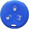 OTMIK Custodia in Silicone per Chiavi Auto per Mercedes-Benz SMART Fortwo 450 Forfour Roadster Supporto per Guscio Remoto (Blu)