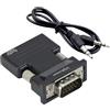 Generico Adattatore VGA maschio a USB femmina - 0,5 m, filo con anima in rame a forma di I, dati ad alta velocità | Adattatore convertitore per proiettore Altoparlanti HDTV desktop Amplificatori Monitor Connes
