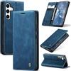 Azororo Cover per Samsung Galaxy S25 FE 5G, Premium PU Pelle Custodia, Magnetica Carta Fessura Portafoglio Case, Flip Cavalletto Custodia per Samsung Galaxy S25 FE - Blu