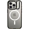 CASETiFY Custodia con supporto ad anello antiurto per iPhone 15 Pro [3 x grado militare testato contro le cadute, protezione contro le cadute da 2 m, compatibile con Magsafe], nero trasparente