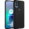 Verco Custodia protettiva per Motorola Moto G100, opaca, per Motorola G100, in silicone, colore: nero