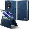 KZB Cover Libro per Samsung Galaxy Z Fold 8, Portafoglio Magnetica in Pelle | 2 Slot Carte, Pelle PU Premium, Kickstand, Flip Case, Antiurto Protezione, Wallet Custodia per Samsung Z Fold 8, Blu