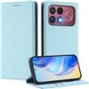 MOJIA Cover per Xiaomi Poco F9 Ultra, [Forte Chiusura Magnetica] Case Portafoglio in Pelle PU Premium, Custodia a Libro per Telefono con Porta Carte. Sky Blue